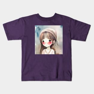 cute girl cartoon Kids T-Shirt